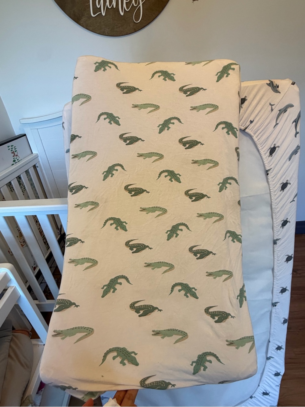 Kyte Baby Crocodile Change Pad Cover Bamboo